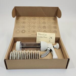 Pampered Chef Cookie Press Complete Disc Set 1525 Vintage Retired 16 Spritz